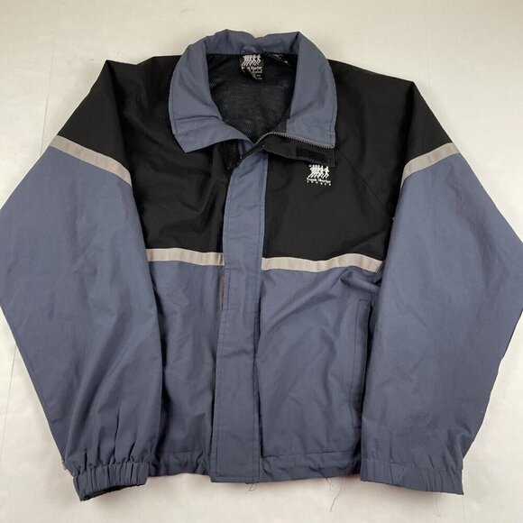 Frank Shorter Sports Windbreaker Jacket Men M Full Zip Poly  Reflective Running - Picture 2 of 13